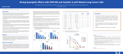 Strong Synergistic Effects with APR-246 and Cisplatin in p53