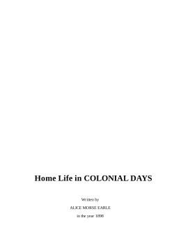 Home Life in Colonial Days - Aprobarmiexamendelaeoi.com