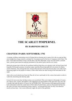 THE SCARLET PIMPERNEL - Aprobarmiexamendelaeoi.com