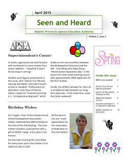 Seen and Heard - Atlantic Provinces Special Education Authority