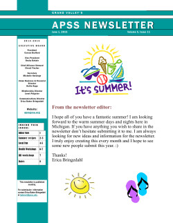 June 2015 newsletter - Alliance of Professional Support Staff