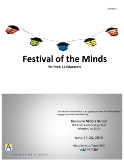 2015 Festival of the Minds Program