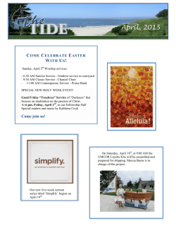 April 2015 Tide