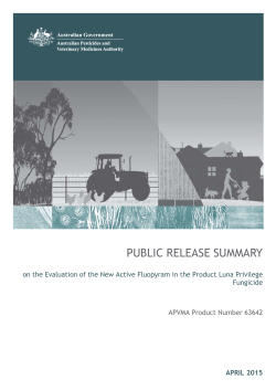 PDF 894 KB - Australian Pesticides and Veterinary Medicines