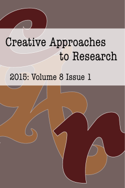 Creative Approaches to Research Vol 8 No 1