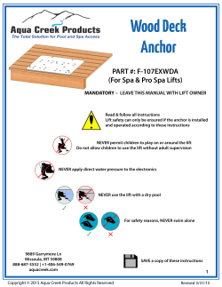 F-107EXWDA: Wood Deck Anchor Manual