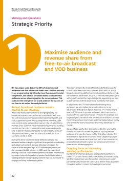 Strategic Priority Maximise audience and revenue share from free