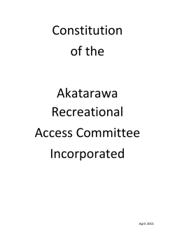 ARAC Constitution Proposed Charitible Status v2 April 2015