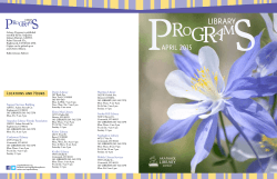 Programs Brochure  - Arapahoe Library District