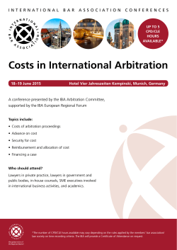 Costs in International Arbitration