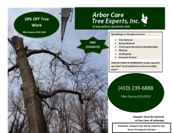 Arbor Care Tree Expert Coupon