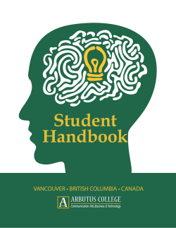 Student Handbook - Arbutus College