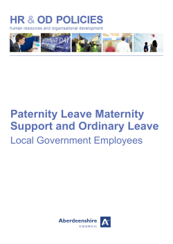 Paternity Leave Maternity Support and Ordinary Leave