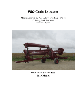 Pro Grain Extractor Manual 1610