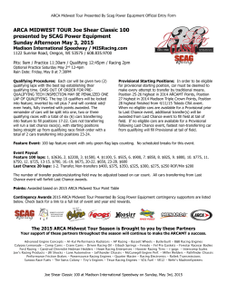 ARCA MIDWEST TOUR Joe Shear Classic 100 presented by SCAG