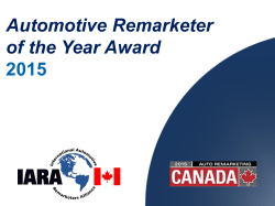 IARA Remarketer of the Year â ARC2015