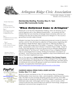 Current Newsletter - Arlington Ridge Civic Association
