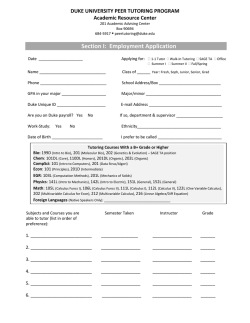 Tutoring - Applicants - Academic Resource Center