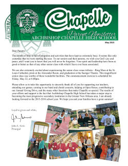 May Newsletter 2015 - Archbishop Chapelle High School