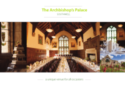 A5 glossy leaflet ABP - The Archbishop`s Palace Southwell