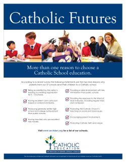 More than one reason to choose a Catholic School education.