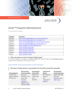 Archer FAQs PDF