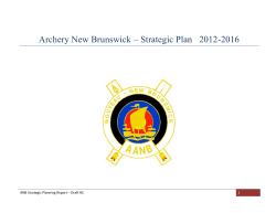 Strategic Plan - Archers Association of New Brunswick