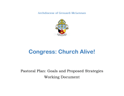 Congress: Church Alive! - Catholic Archdiocese of Grouard