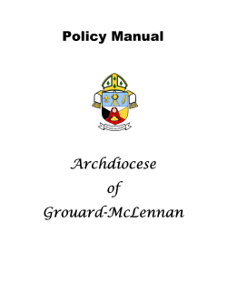 Policy Manual 2015-03-20 - Catholic Archdiocese of Grouard