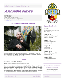ArchGM News - Catholic Archdiocese of Grouard