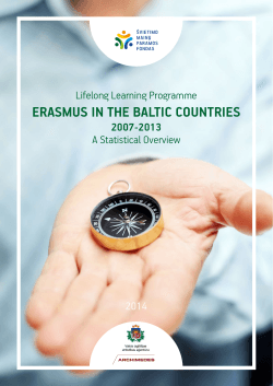 ERASMUS in thE BALtiC COUntRiES 2007-2013