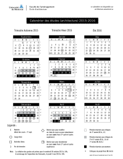 calendrier des Ã©tudes 2015-2016