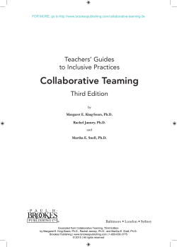 Collaborative Teaming - Brookes Publishing Co.