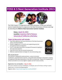2015 FOSS National Summer Institute
