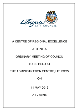 AGENDA - Lithgow City Council