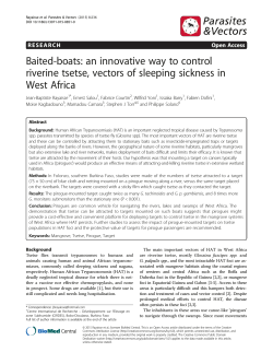 Baited-boats: an innovative way to control riverine tsetse, vectors of