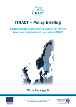 ITRACT - Interreg IVB North Sea Region Programme (2007