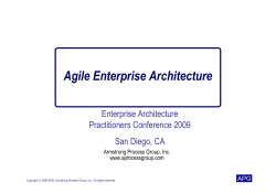 Agile Enterprise Architecture - The Open Group Archive Server