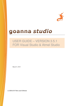 USER GUIDE â VERSION 3.5.1 FOR Visual Studio & Atmel Studio