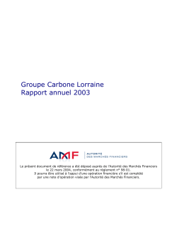 Groupe Carbone Lorraine - Archives de la base des dÃ©cisions et