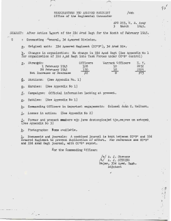 7_33rd Armored Regiment After Action Report February 1945