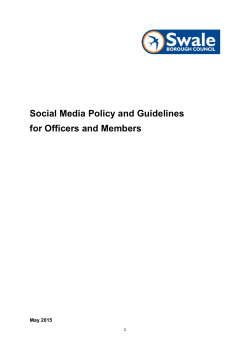 Social Media Policy and Guidelines for Officers and
