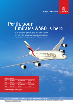 Perth, your Emirates A380 is here