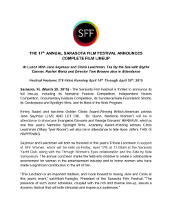 THE 17th ANNUAL SARASOTA FILM FESTIVAL