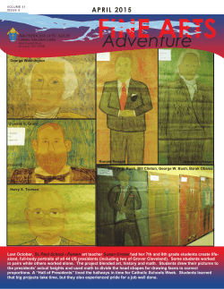 APRIL 2015 FINE ARTS Adventure