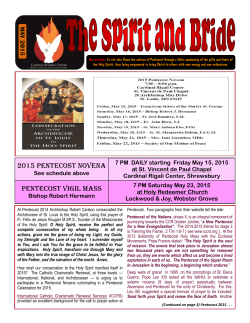 Spirit&Bride May2015 - Archdiocese of St. Louis