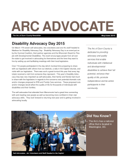 Arc Newsletter - Arc of Dunn County