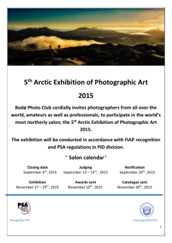 5th Arctic Exhibition of Photographic Art 2015
