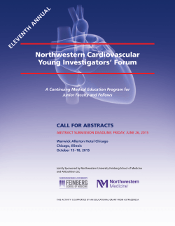 Northwestern Cardiovascular Young Investigators` Forum