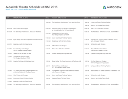 Autodesk Theatre Schedule at NAB 2015